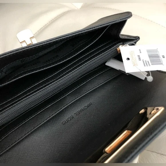 Michael Kors Black Callie Carryall Long Wallet - Picture 5 of 8